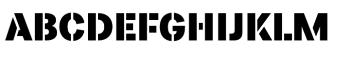 Paul Grotesk Stencil Black Font UPPERCASE