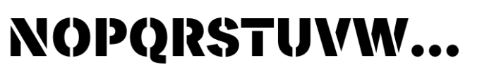 Paul Grotesk Stencil Black Font UPPERCASE