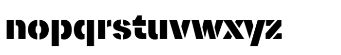 Paul Grotesk Stencil Black Font LOWERCASE