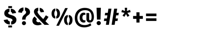 Paul Grotesk Stencil Bold Font OTHER CHARS