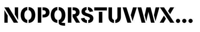 Paul Grotesk Stencil Bold Font UPPERCASE