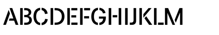 Paul Grotesk Stencil Medium Font UPPERCASE