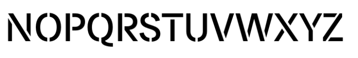 Paul Grotesk Stencil Medium Font UPPERCASE