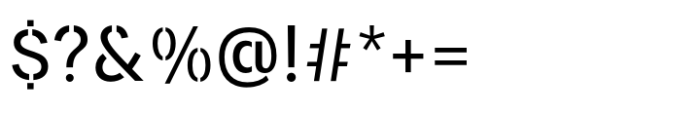 Paul Grotesk Stencil Regular Font OTHER CHARS