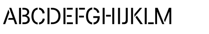 Paul Grotesk Stencil Regular Font UPPERCASE