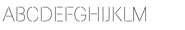 Paul Grotesk Stencil Thin Font UPPERCASE
