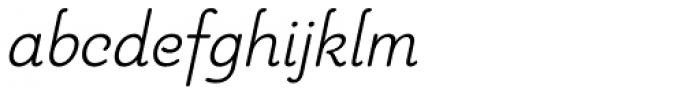 Pauline Light Oblique Font LOWERCASE