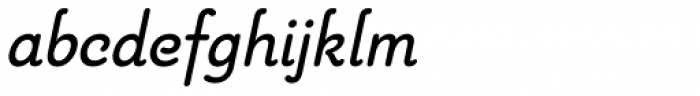 Pauline Medium Oblique Font LOWERCASE
