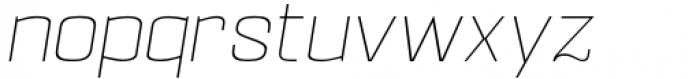 Pawl Square Thin Italic Font LOWERCASE