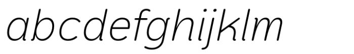 Pawmor Extra Light Italic Font LOWERCASE