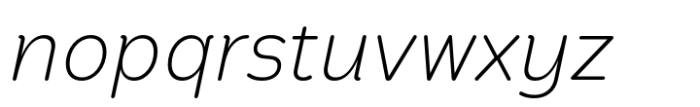 Pawmor Extra Light Italic Font LOWERCASE