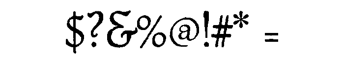 PackardOldStyle Regular Font OTHER CHARS