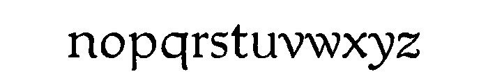 PackardOldStyle Regular Font LOWERCASE