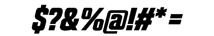 Panell TRIAL CompressedBoldItalic Instance Font OTHER CHARS