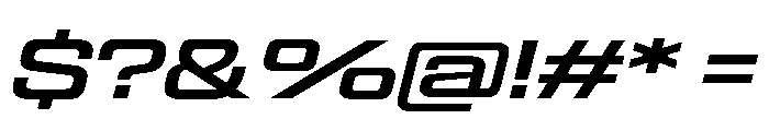 Panell TRIAL ExtendedRegularItalic Instance Font OTHER CHARS