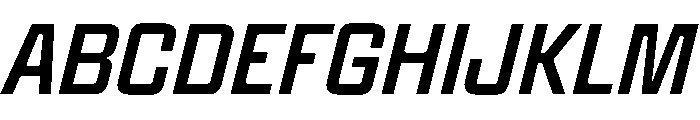 Panell TRIAL NarrowRegularItalic Instance Font UPPERCASE