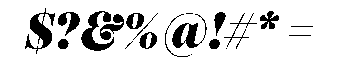 Pangaia Black Italic Font OTHER CHARS