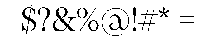 Pangaia Light Font OTHER CHARS