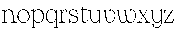 Pangaia Thin Font LOWERCASE