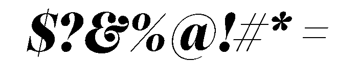 Pangaia Ultrabold Italic Font OTHER CHARS