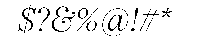 Pangaia Ultralight Italic Font OTHER CHARS