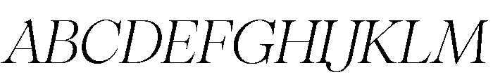 Pangaia Ultralight Italic Font UPPERCASE