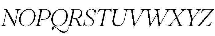 Pangaia Ultralight Italic Font UPPERCASE