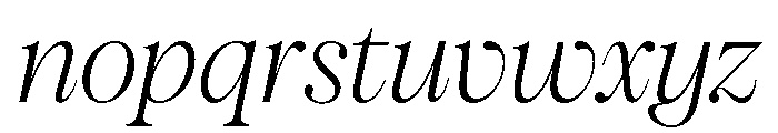 Pangaia Ultralight Italic Font LOWERCASE