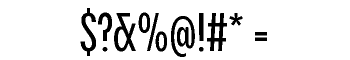 Pangram Sans Compressed Medium Font OTHER CHARS