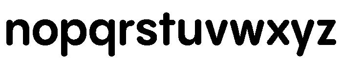 Pangram Sans Rounded Compact Variable 7 Font LOWERCASE