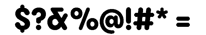 Pangram Sans Rounded Compact Variable 8 Font OTHER CHARS
