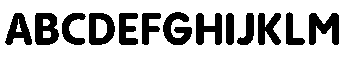 Pangram Sans Rounded Compact Variable 8 Font UPPERCASE