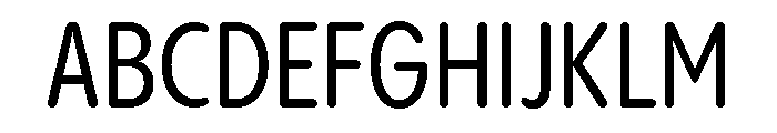 Pangram Sans Rounded Condensed Medium Font UPPERCASE