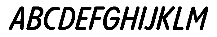 Pangram Sans Rounded Condensed Variable 14 Font UPPERCASE