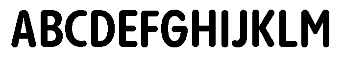 Pangram Sans Rounded Condensed Variable 7 Font UPPERCASE