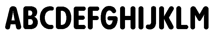 Pangram Sans Rounded Condensed Variable 8 Font UPPERCASE