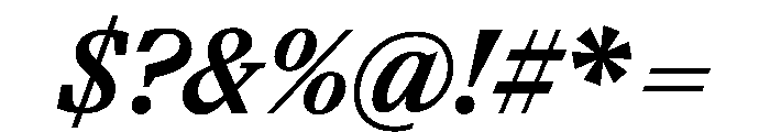 Paragraf BoldItalic Font OTHER CHARS