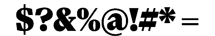 Paragraf Heavy Font OTHER CHARS