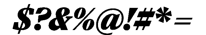 Paragraf HeavyItalic Font OTHER CHARS