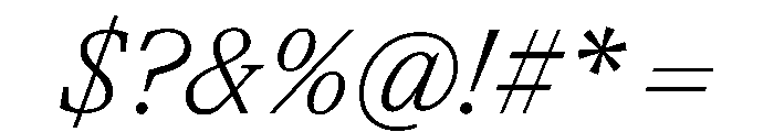 Paragraf LightItalic Font OTHER CHARS