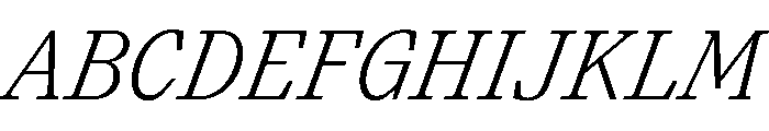 Paragraf LightItalic Font UPPERCASE