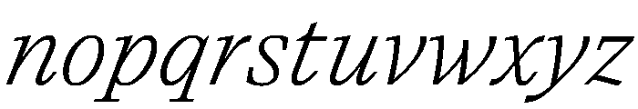 Paragraf LightItalic Font LOWERCASE