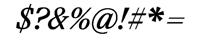 Paragraf MediumItalic Font OTHER CHARS