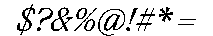 Paragraf RegularItalic Font OTHER CHARS