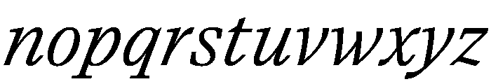 Paragraf RegularItalic Font LOWERCASE