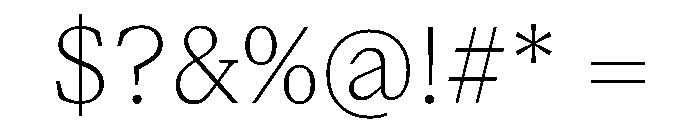Paragraf Thin Font OTHER CHARS