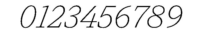 Paragraf ThinItalic Font OTHER CHARS