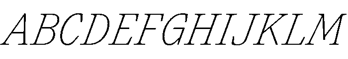 Paragraf ThinItalic Font UPPERCASE