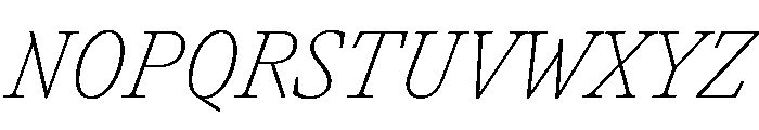 Paragraf ThinItalic Font UPPERCASE