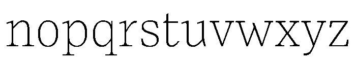 Paragraf Thin Font LOWERCASE